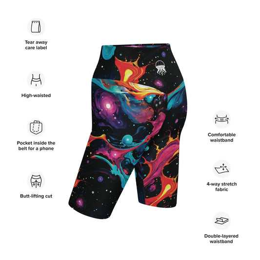 Biker Shorts - Astral Tempest - by Jelly Kvlt
