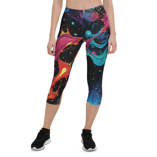 Capri Leggings - Astral Tempest - by Jelly Kvlt
