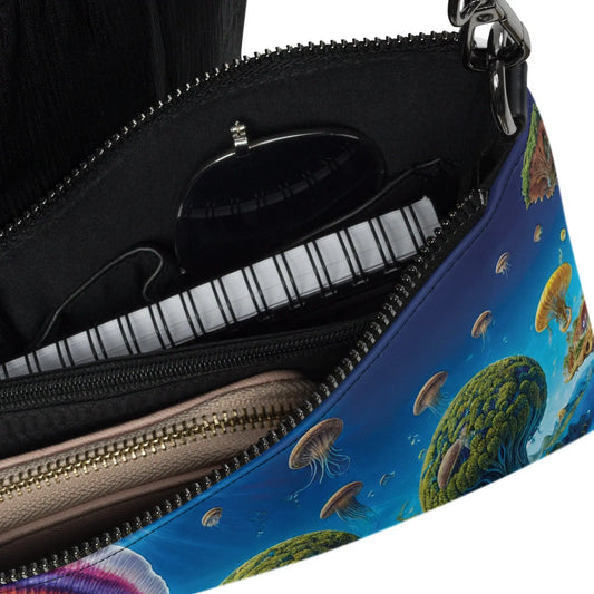 Crossbody bag - Cosmic Trees Isles - by Jelly Kvlt