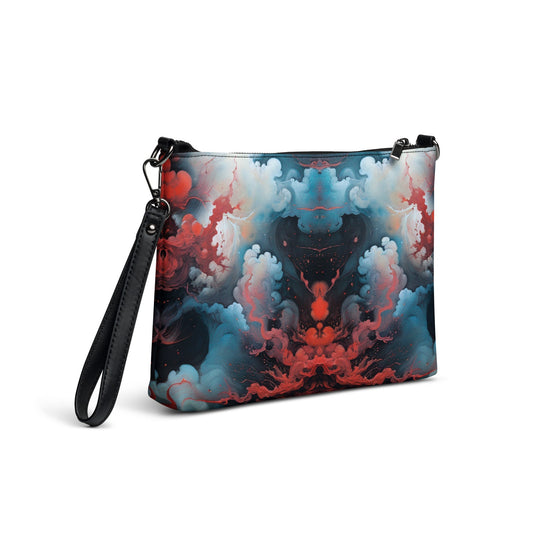 Crossbody bag - Ethereal Crimson Flow - Light Jelly Kvlt