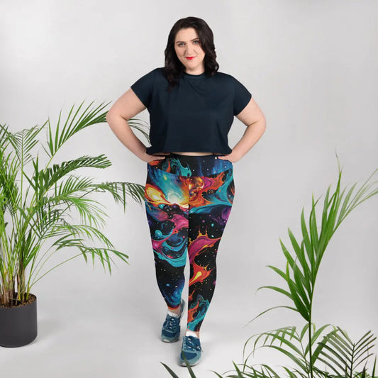 Plus Size Leggings - Astral Tempest | Stylish & Comfortable by Jelly Kvlt