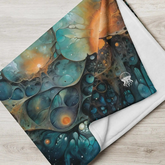 Chthonic Echoes Soft Fleece Blanket - by Jelly Kvlt