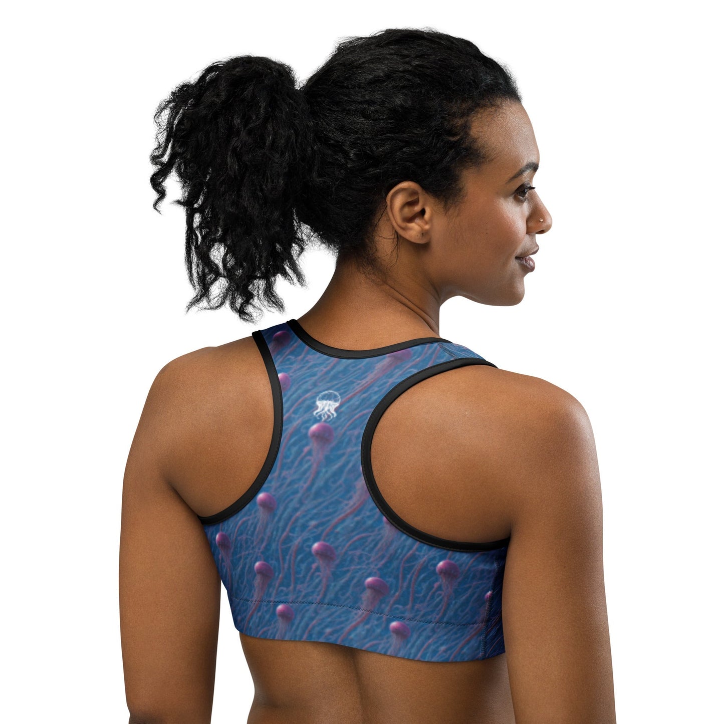 Sports bra - Blue And Violet Jellyfishes | Jelly Kvlt
