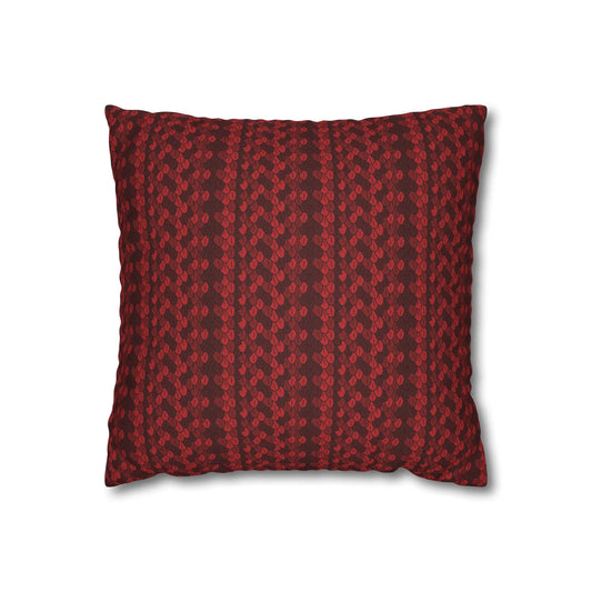 Square Pillow Case - Carmine Wyrm - by Jelly Kvlt