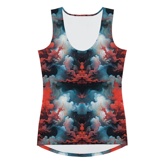 Tank Top - Ethereal Crimson Flow - Light Jelly Kvlt