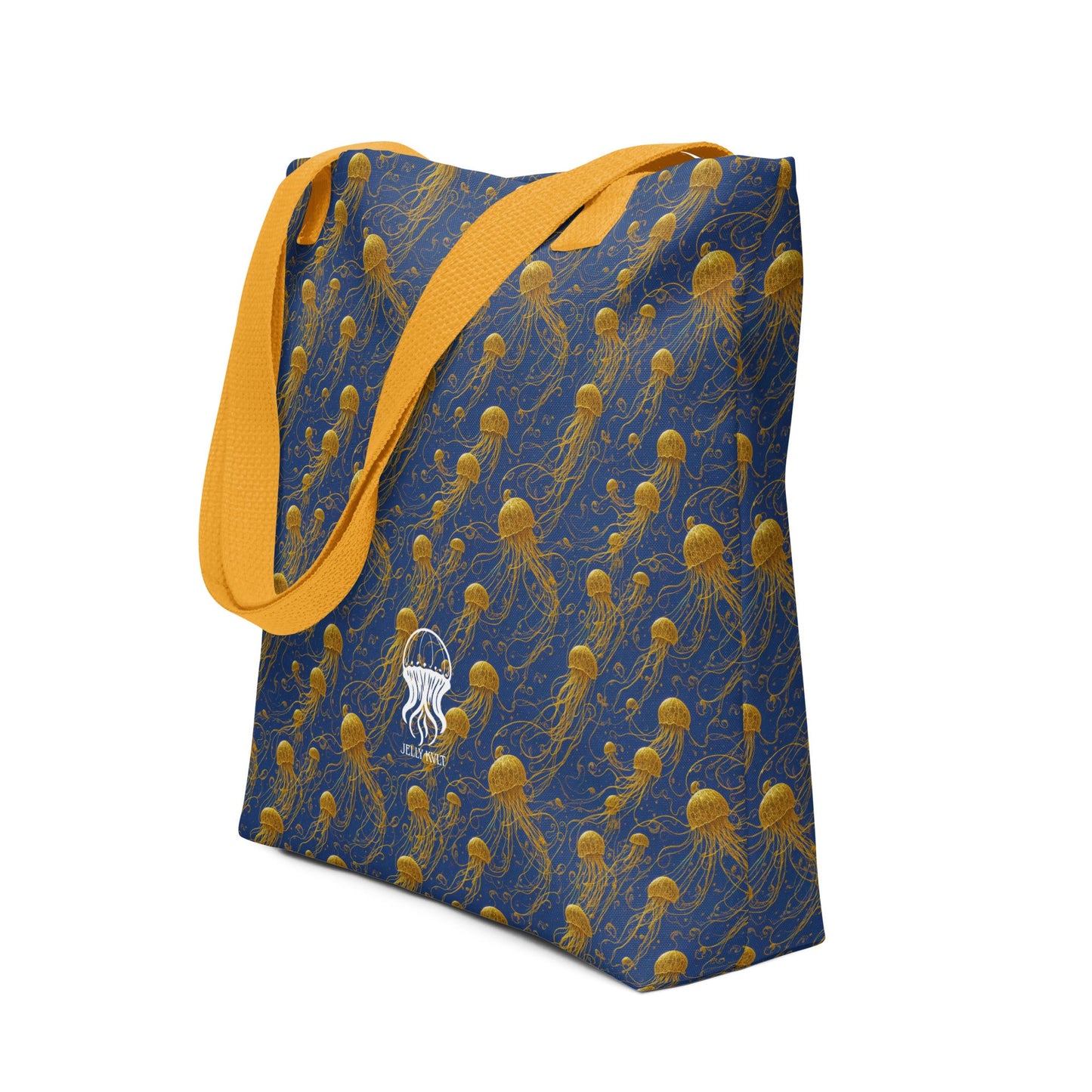 Tote bag - Blue and Gold Jellyfishes Jelly Kvlt