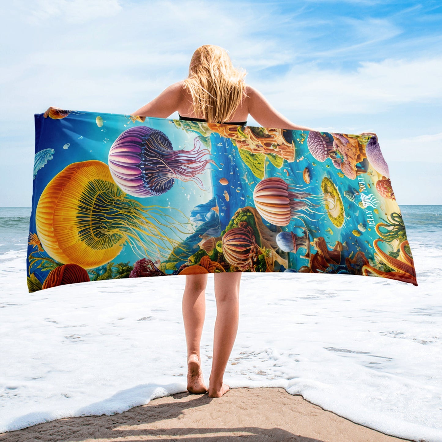 Beach Towel - Aqua Fantasia - by Jelly Kvlt