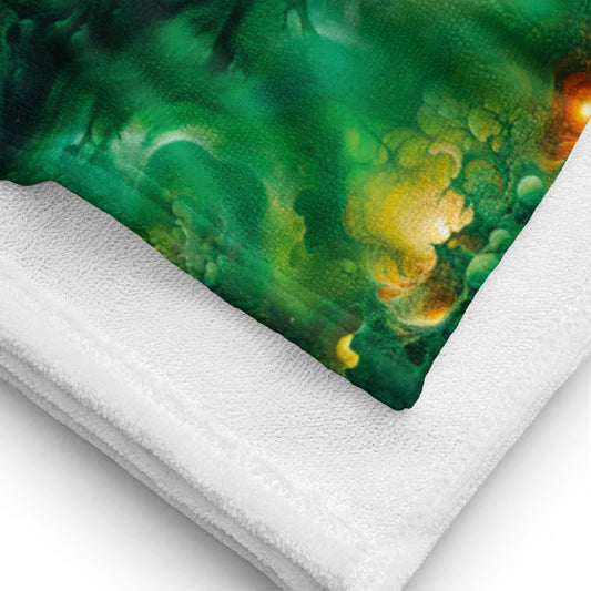 Beach Towel - Viridian Shroud - by Jelly Kvlt