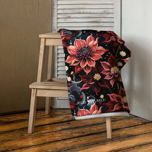Twilight Dahlia Beach Towel