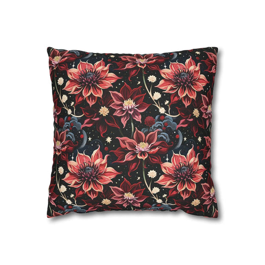 Twilight Dahlia square pillow case - by Jelly Kvlt