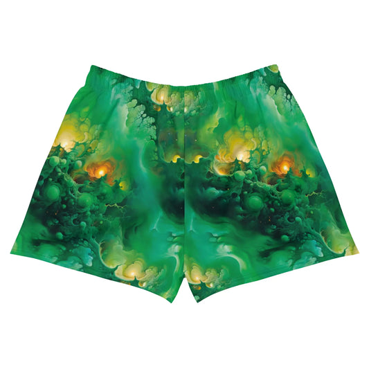 Unisex Athletic Shorts - Viridian Shroud - by Jelly Kvlt