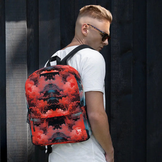 Backpack - Ethereal Crimson Flow - Dark - by Jelly Kvlt
