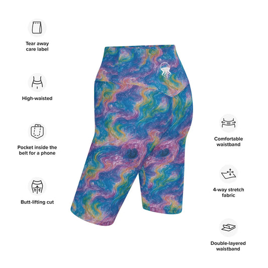 Biker Shorts - Quantum Drift - by Jelly Kvlt