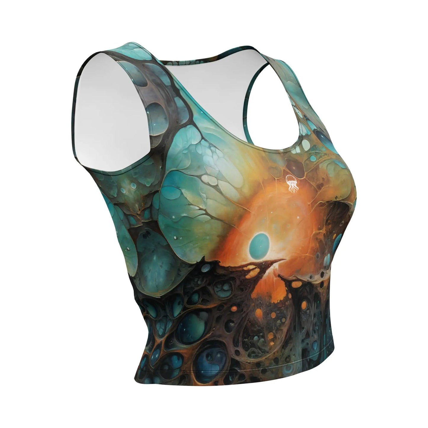 Crop Top - Chthonic Echoes - by Jelly Kvlt