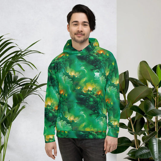 Unisex Comfort Hoodie - Viridian Shroud - by Jelly Kvlt