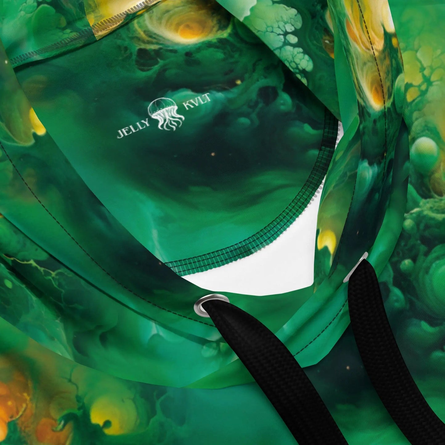 Unisex Comfort Hoodie - Viridian Shroud - by Jelly Kvlt