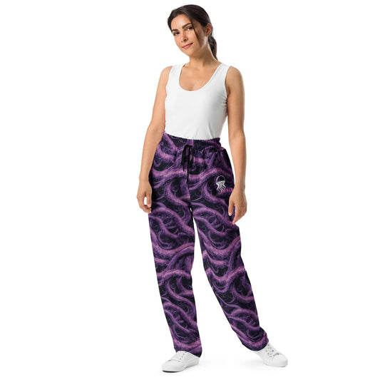 Unisex Wide-leg Joggers - Void Reach - by Jelly Kvlt