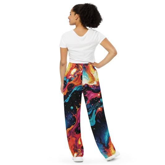 Wide-leg pants - Astral Tempest - by Jelly Kvlt