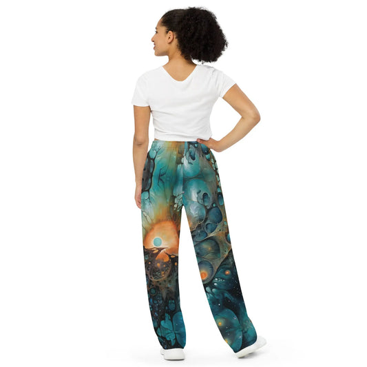 Wide-leg Pants - Chthonic Echoes - by Jelly Kvlt