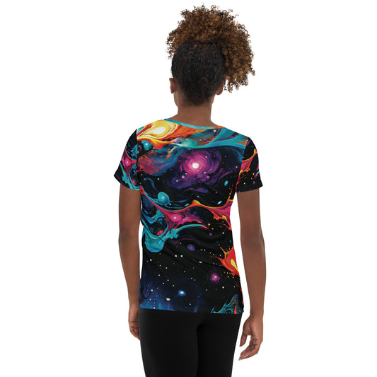 Women's Athletic T-shirt - Astral Tempest - by Jelly Kvlt