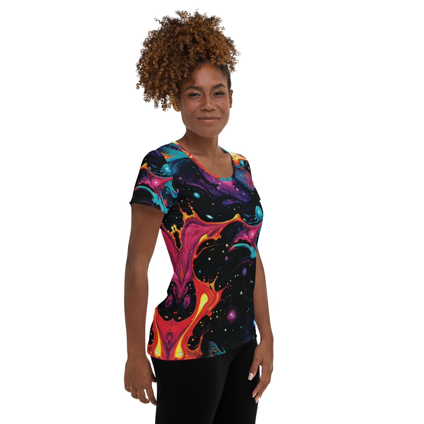 Women's Athletic T-shirt - Astral Tempest - by Jelly Kvlt