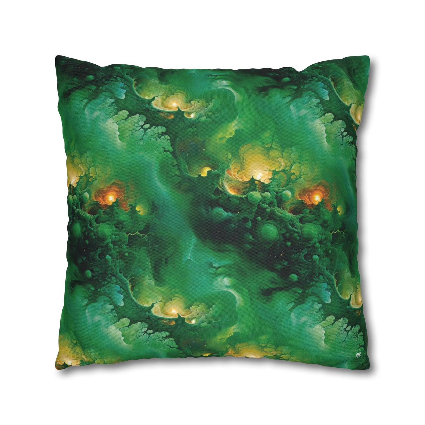 Square Pillow Case - Viridian Shroud - by Jelly Kvlt