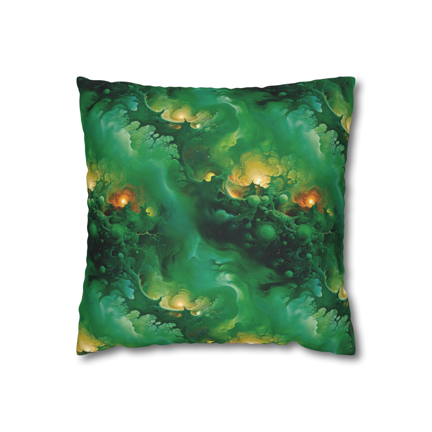 Square Pillow Case - Viridian Shroud - by Jelly Kvlt