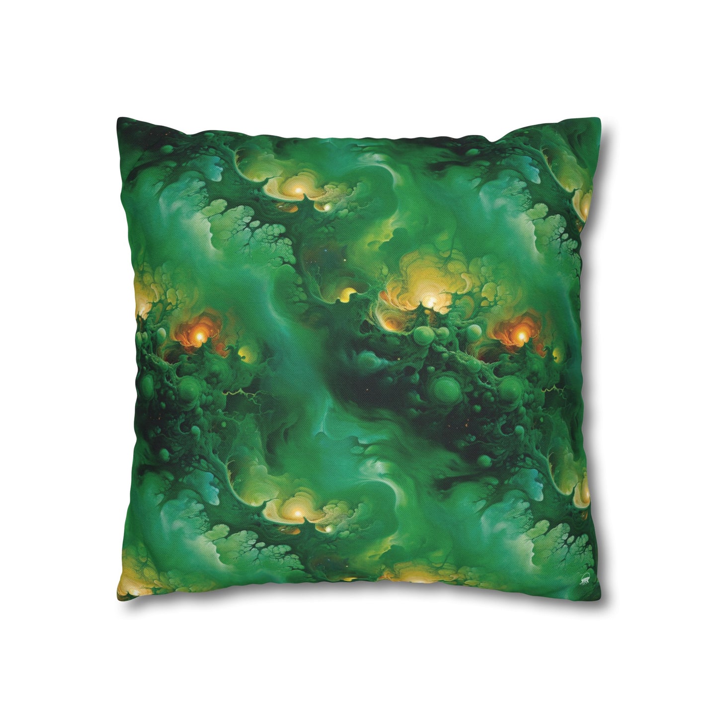 Square Pillow Case - Viridian Shroud - by Jelly Kvlt