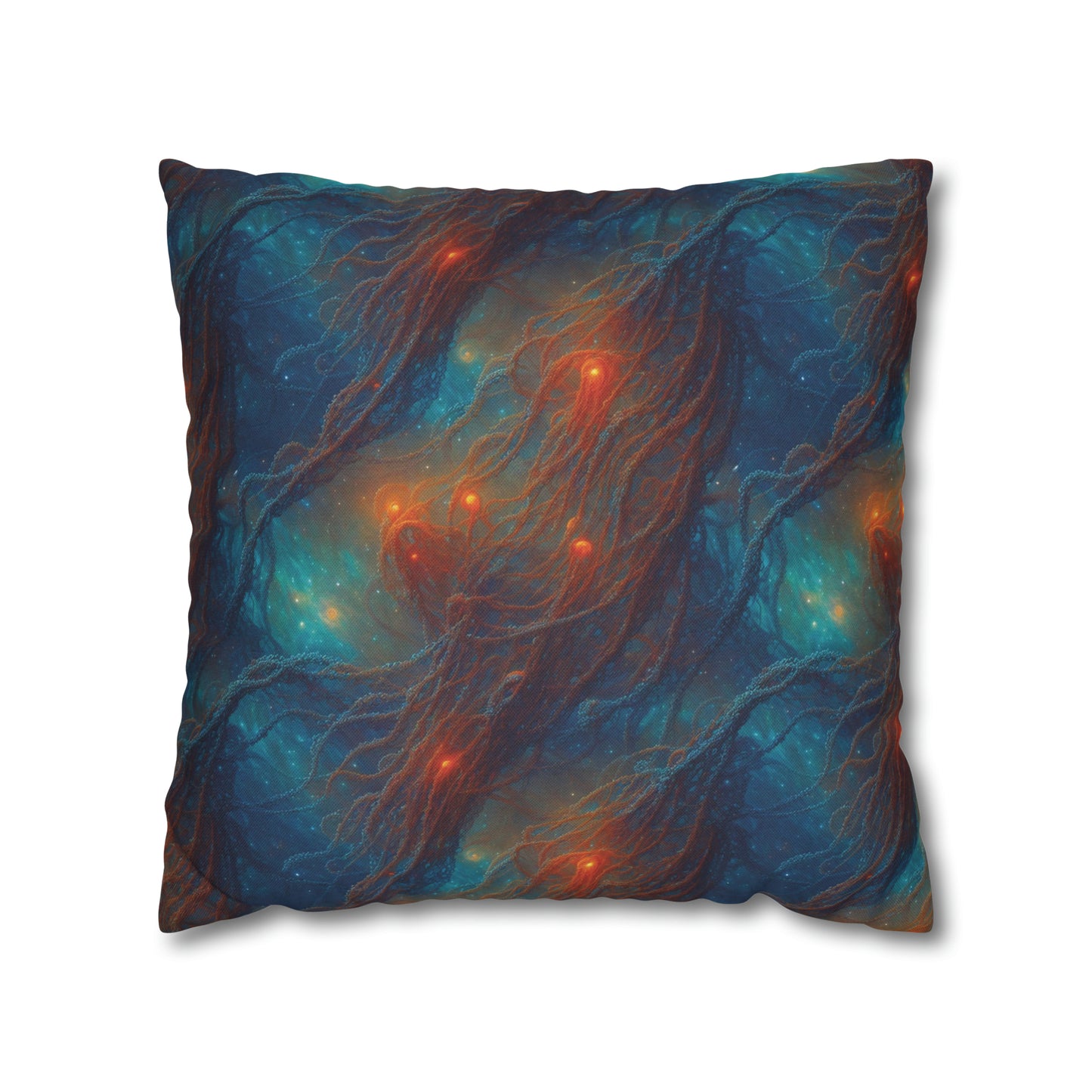 Square Pillow Case - Nebular Nexus - by Jelly Kvlt