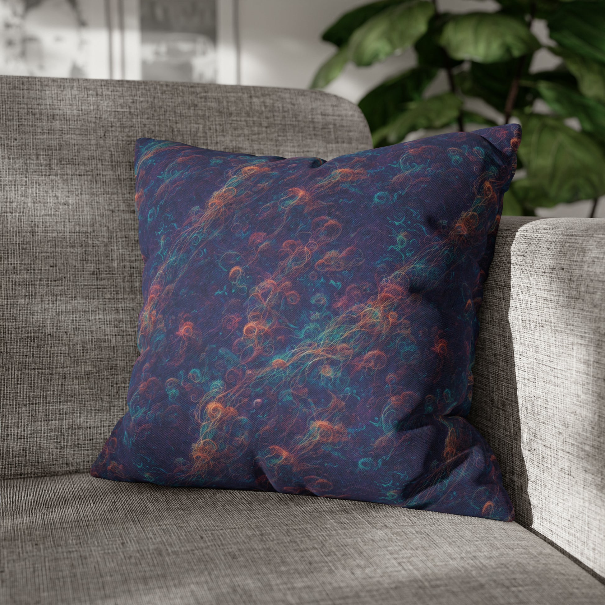 Square Pillow Case - Galactic Tangle - by Jelly Kvlt