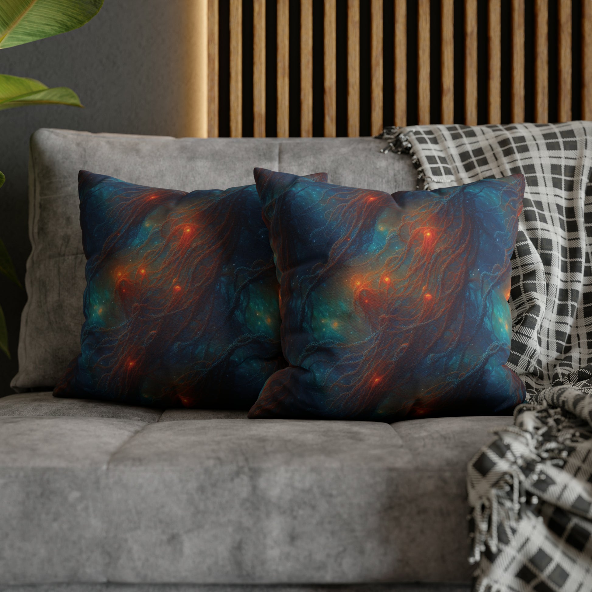 Square Pillow Case - Nebular Nexus - by Jelly Kvlt