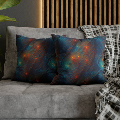 Square Pillow Case - Nebular Nexus - by Jelly Kvlt