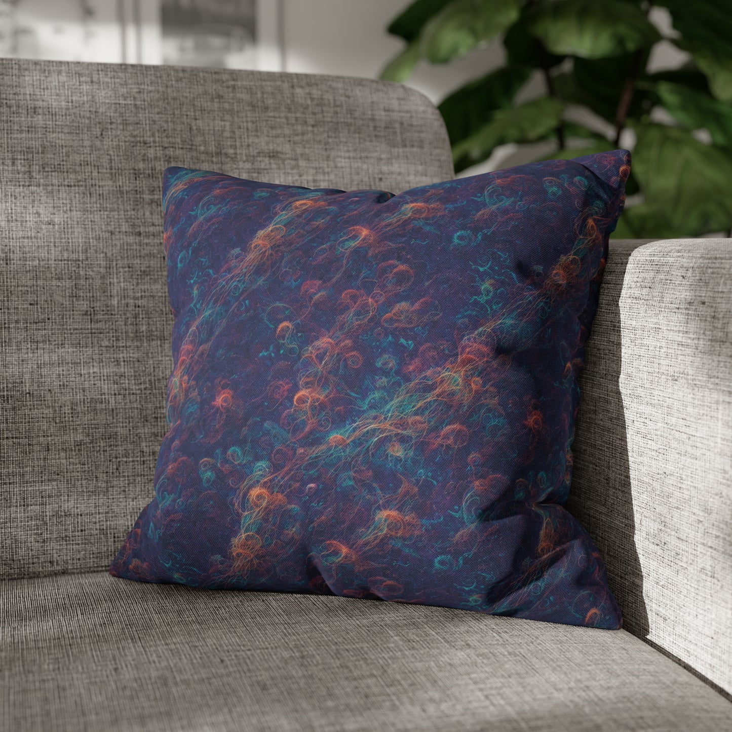 Square Pillow Case - Galactic Tangle - by Jelly Kvlt