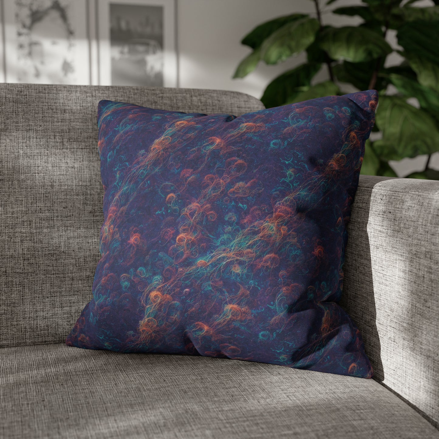 Square Pillow Case - Galactic Tangle - by Jelly Kvlt