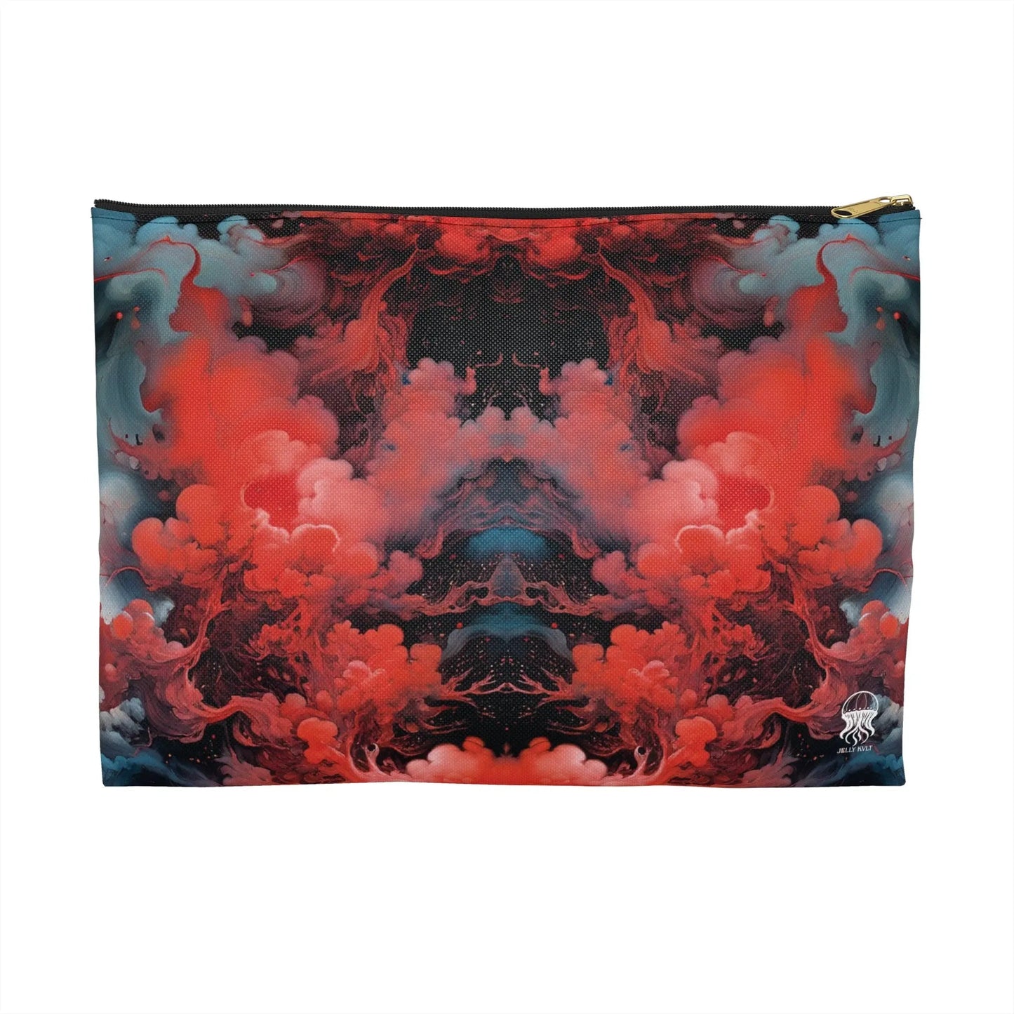 Accessory Pouch - Ethereal Crimson Flow - Dark - by Jelly Kvlt