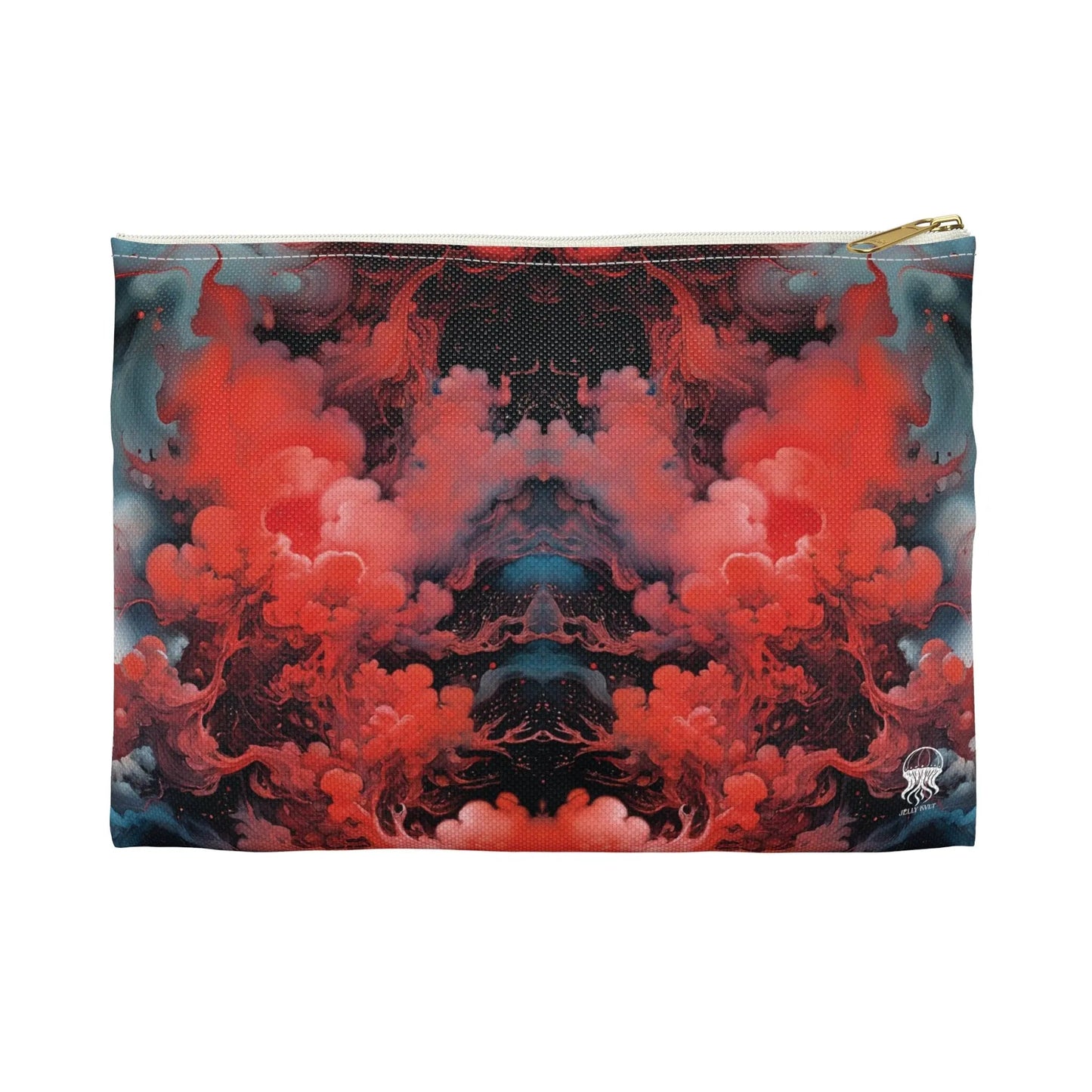 Accessory Pouch - Ethereal Crimson Flow - Dark - by Jelly Kvlt