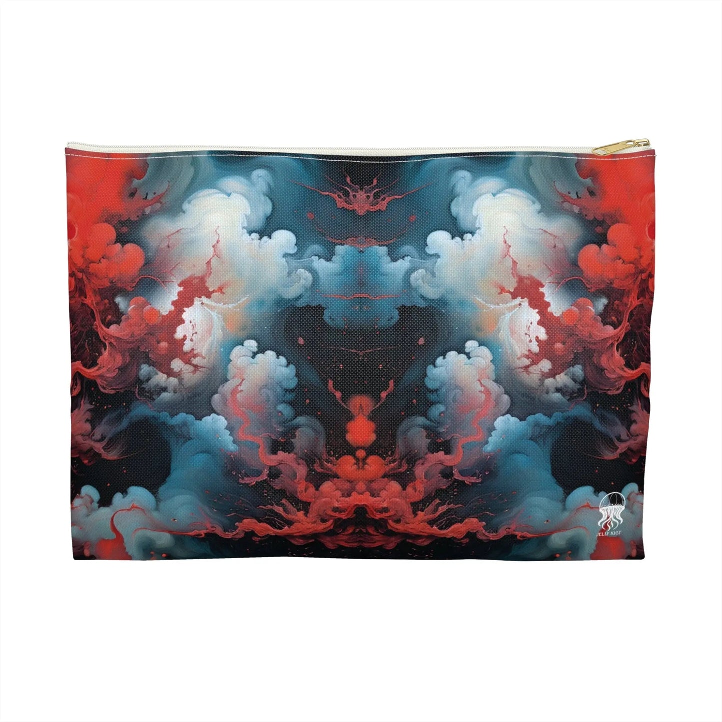 Accessory Pouch - Ethereal Crimson Flow - Duality - by Jelly Kvlt