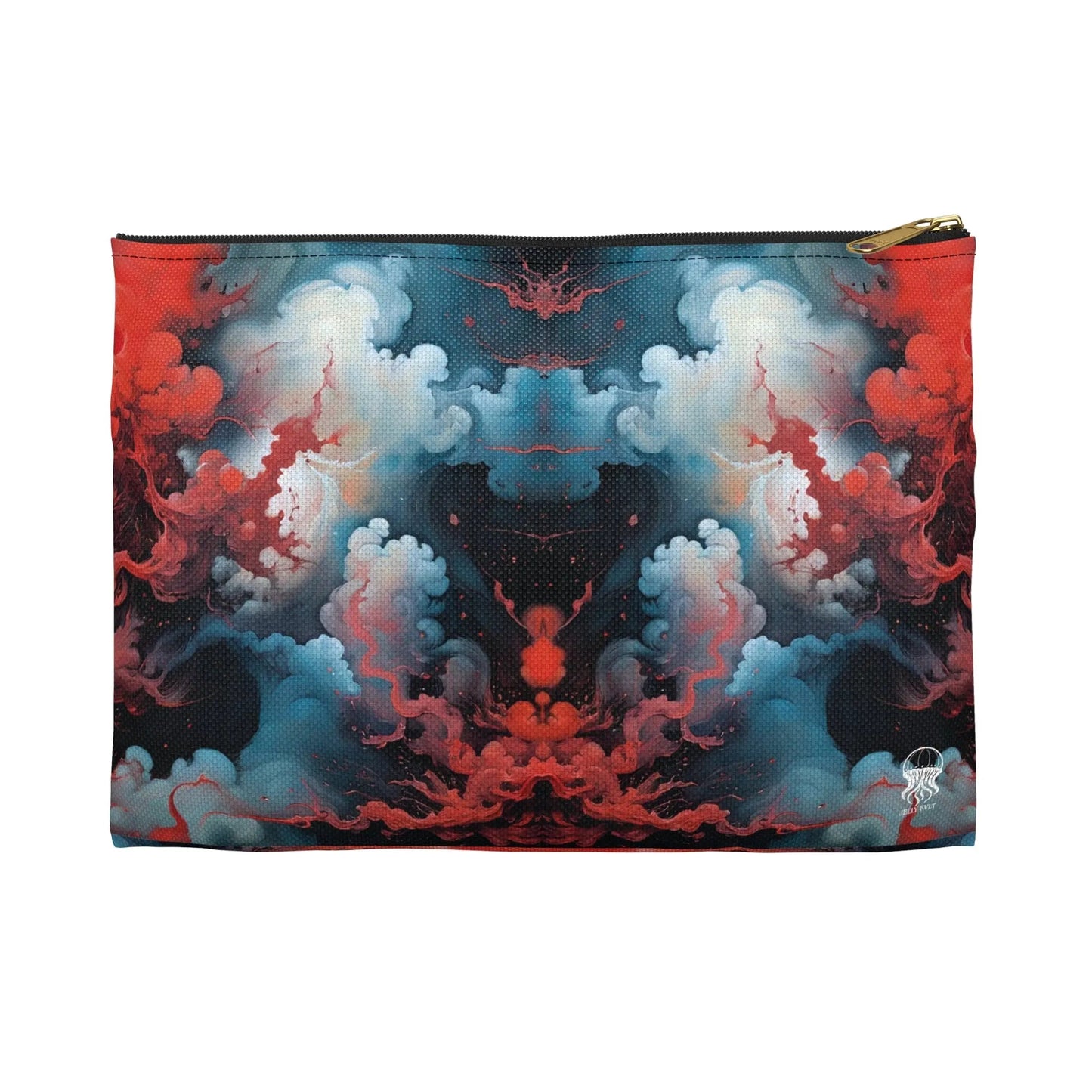 Accessory Pouch - Ethereal Crimson Flow - Duality - by Jelly Kvlt