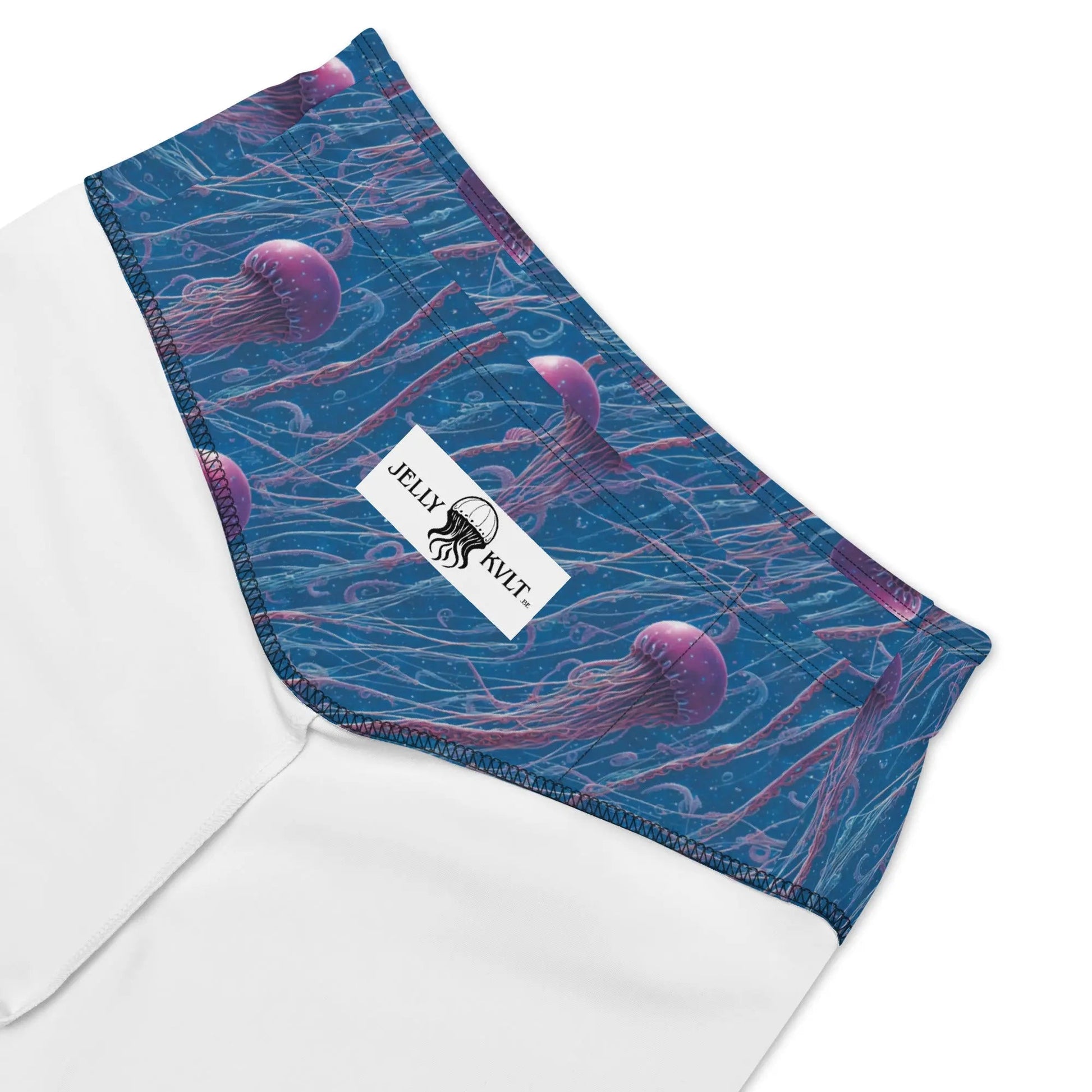 Biker Shorts - Blue and Violet Jellyfishes - by Jelly Kvlt