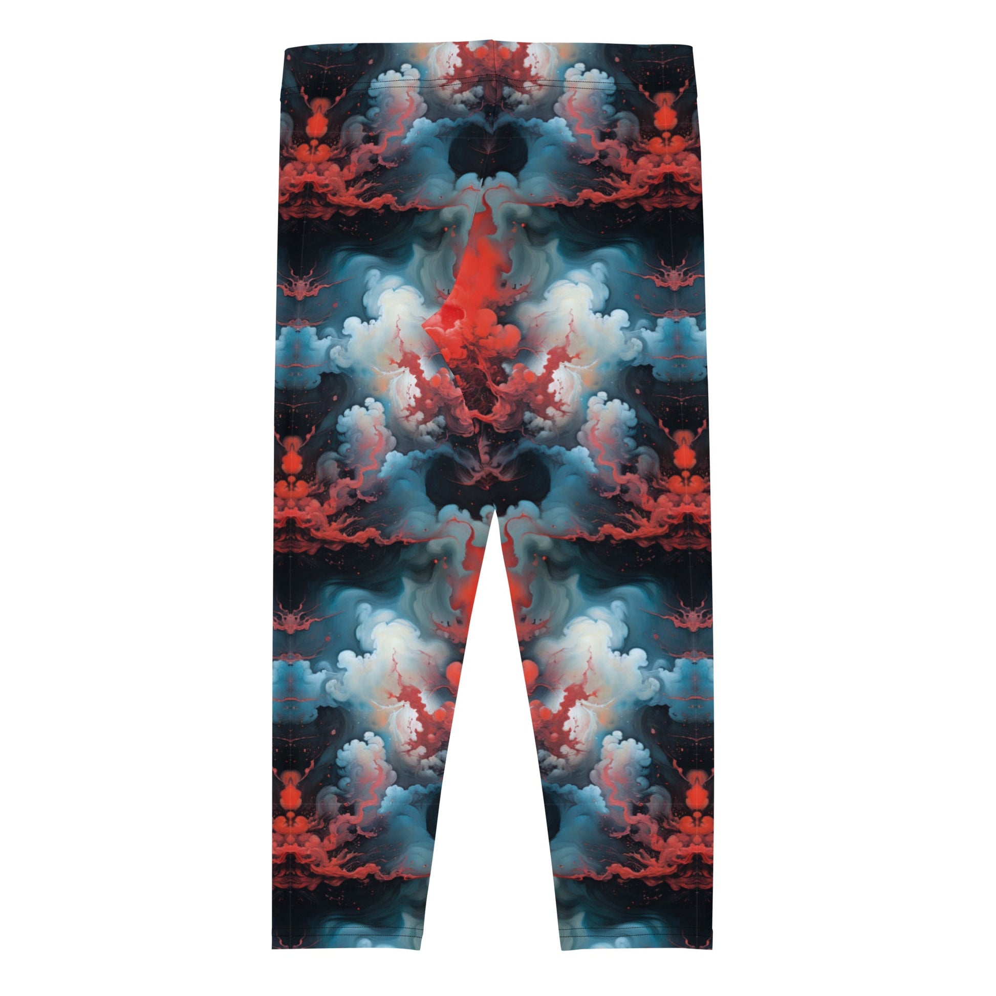 Capri Leggings - Ethereal Crimson Flow - Light Jelly Kvlt