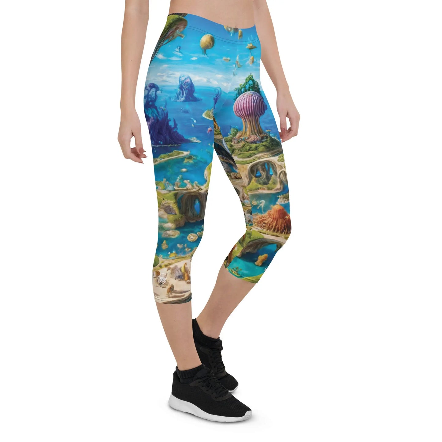 Capri Leggings - Fantasia Lagoon by Jelly Kvlt