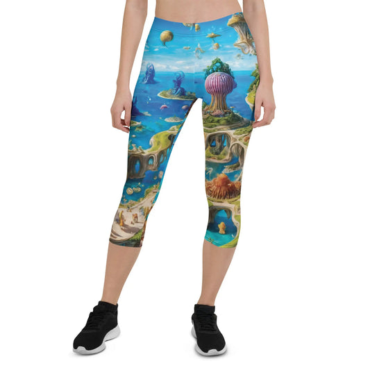 Capri Leggings - Fantasia Lagoon by Jelly Kvlt