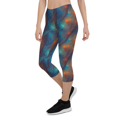 Capri Leggings - Nebular Nexus - by Jelly Kvlt