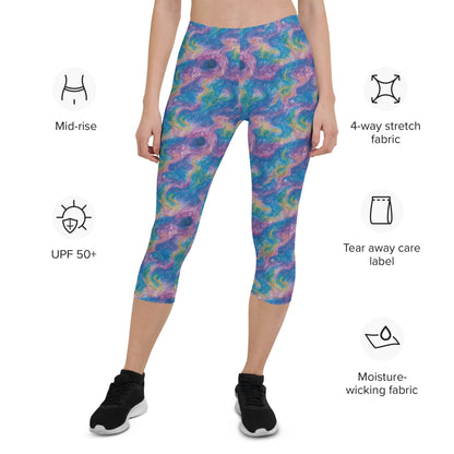 Capri Leggings - Quantum Drift - by Jelly Kvlt