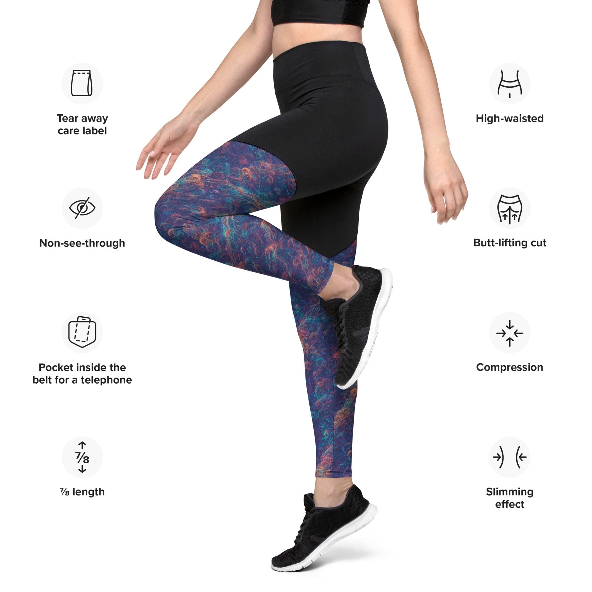 Compression Leggings - Galactic Tangle | Jelly Kvlt