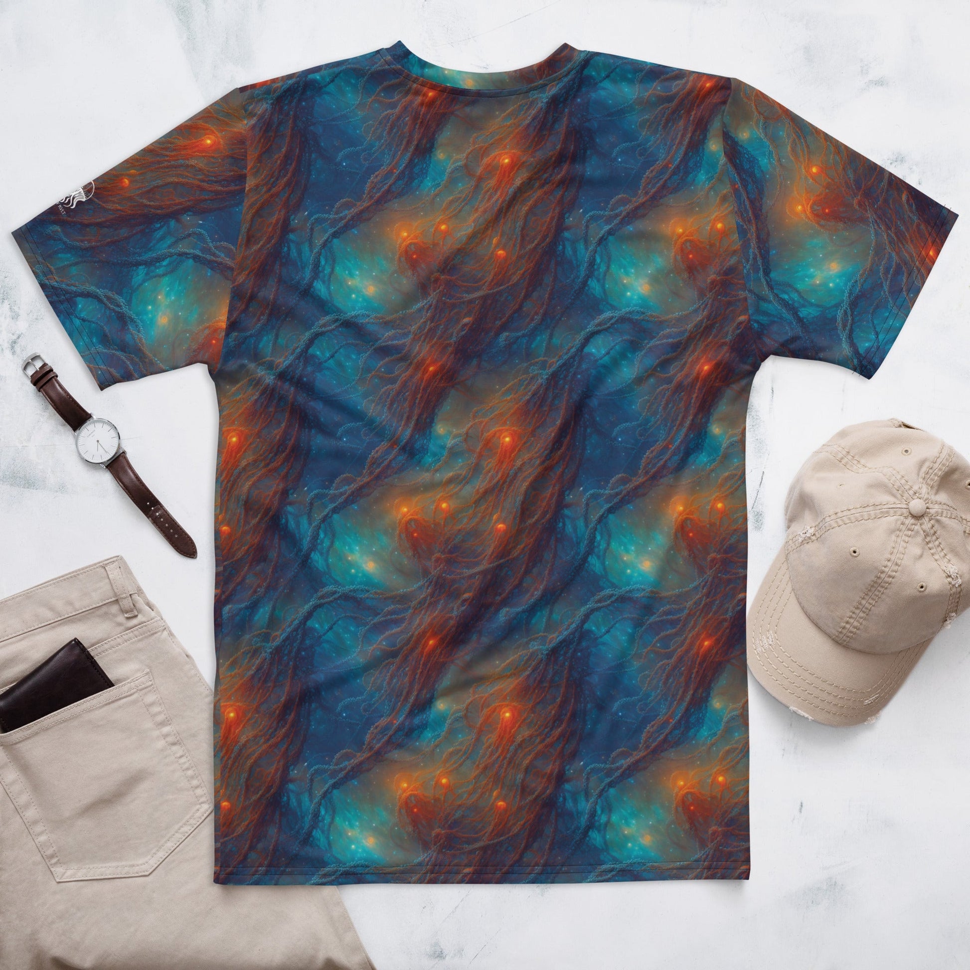 Men's Crewneck T-shirt - Nebular Nexus - by Jelly Kvlt