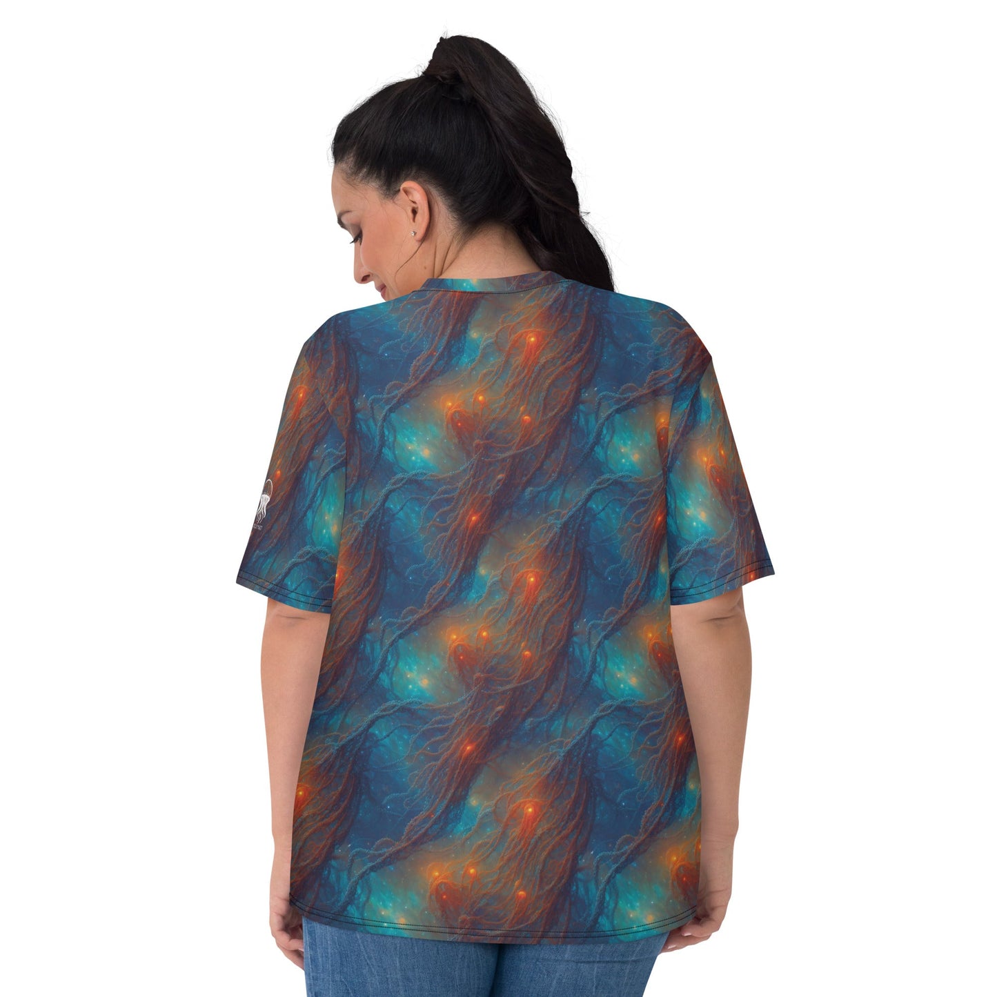 Women's Crewneck T-Shirt - Nebular Nexus | Jelly Kvlt