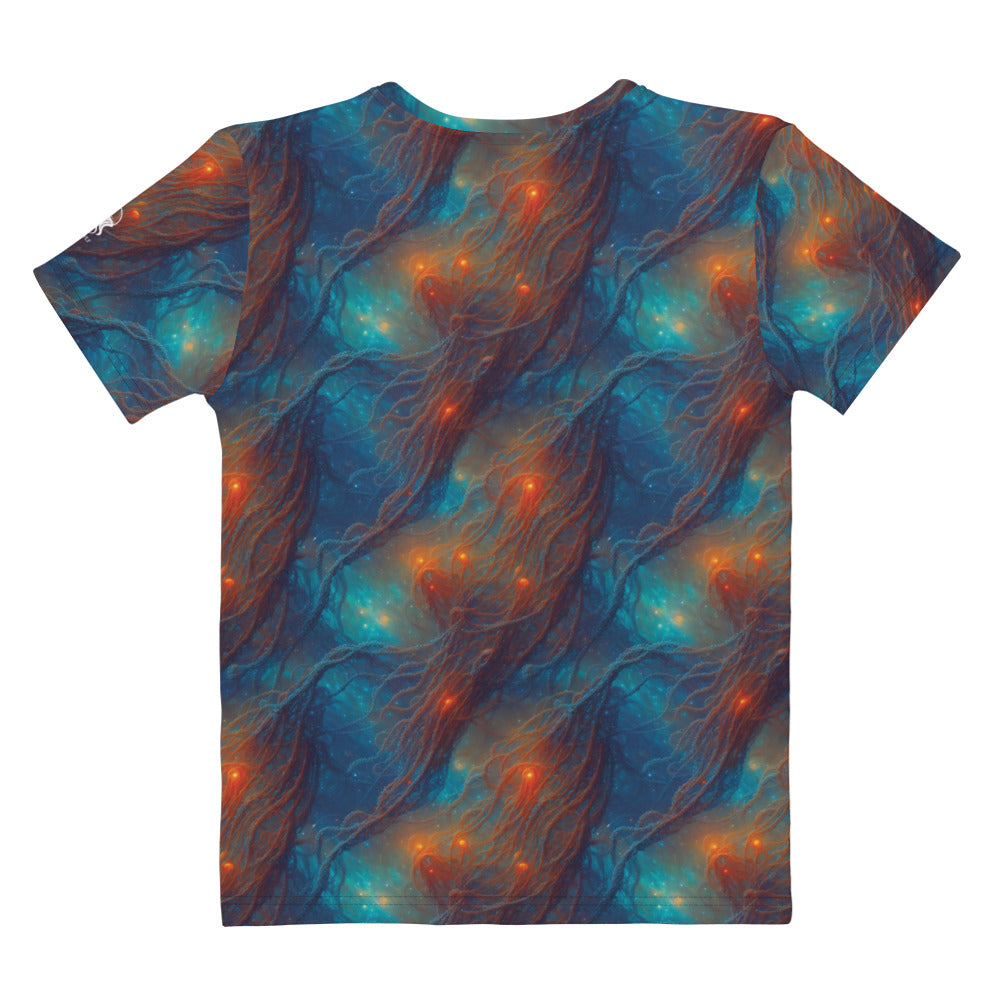 Women's Crewneck T-Shirt - Nebular Nexus | Jelly Kvlt