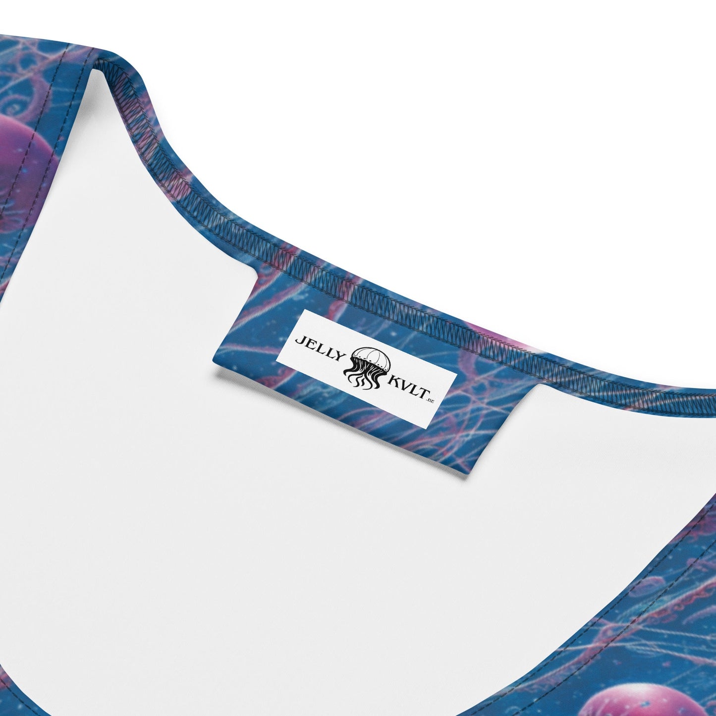 Crop Top - Blue And Violet Jellyfishes | Jelly Kvlt