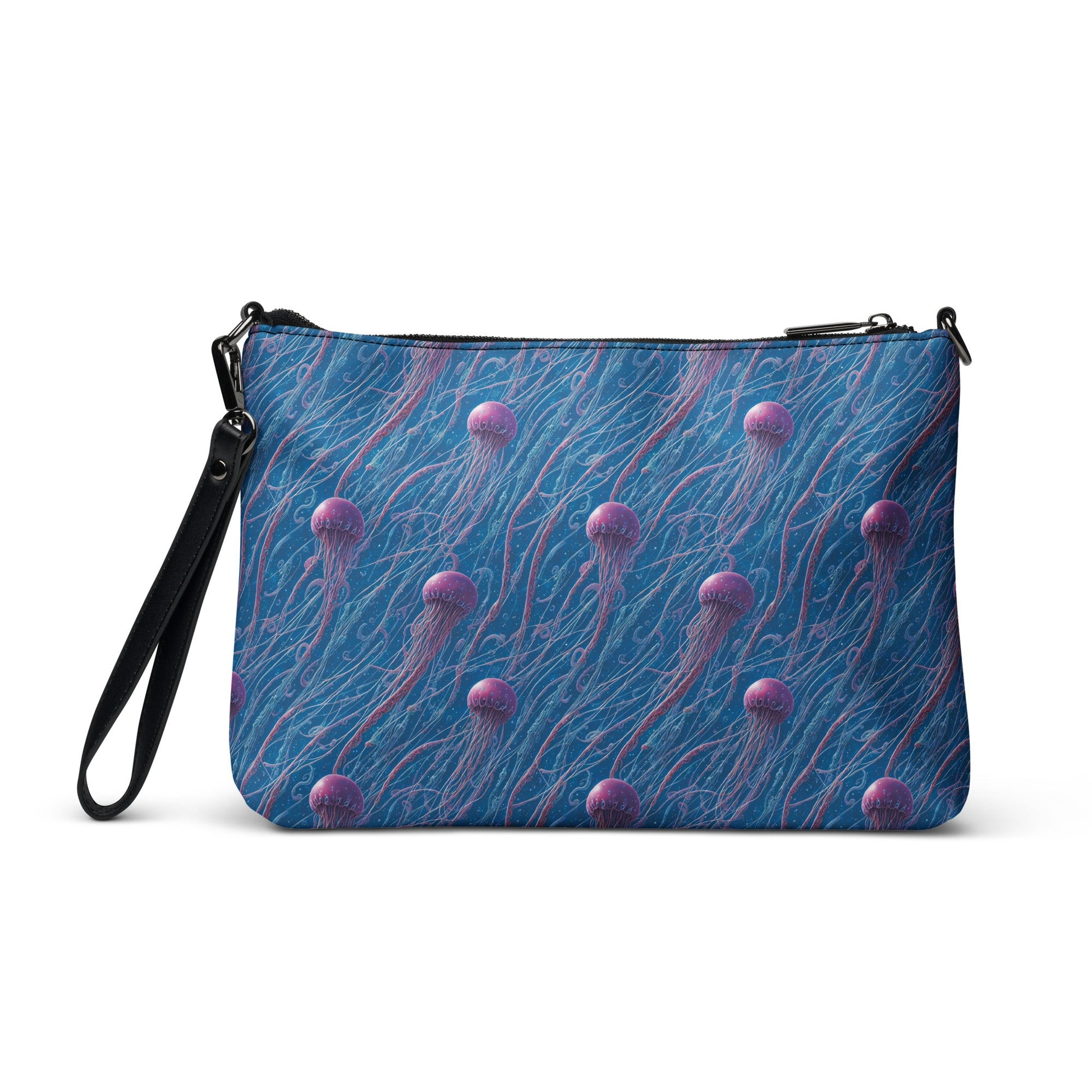 Crossbody bag - Blue and Violet Jellyfishes - by Jelly Kvlt